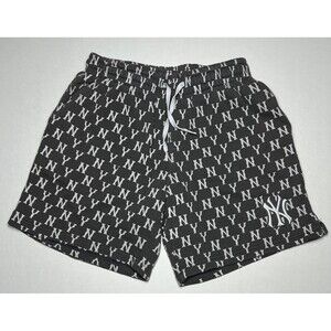 Yankees New York MLB  Baseballs Monogram NY Print Sweat Shorts Mens SIZE SMALL